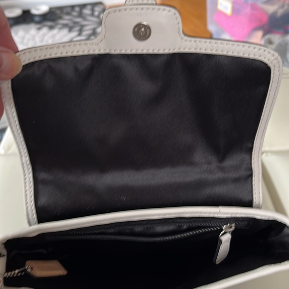 Coach Black & Cream Snap Close Clutch w/Strap - Picture 4 of 4